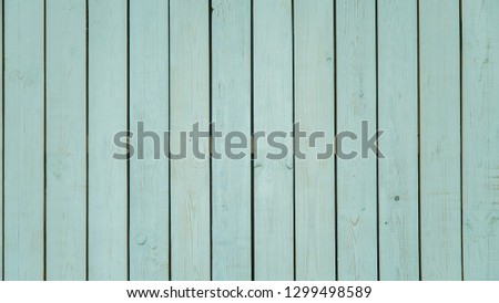 Turquoise wood planks background. Light background or texture for your design.