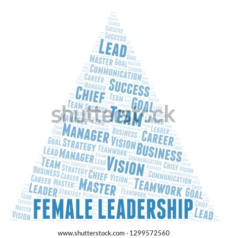 Female Leadership word cloud.