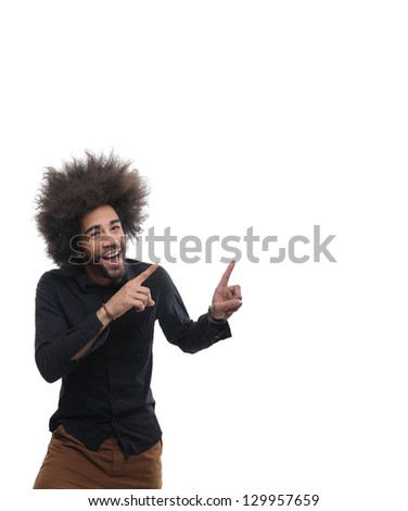 Funky man with afro