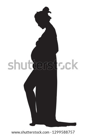 Pregnant person silhouette
