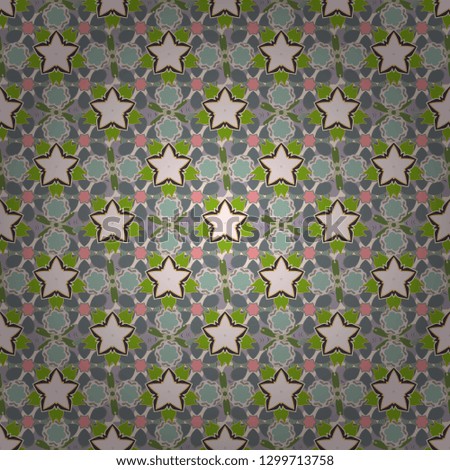 Seamless floral background for wrapping, textile, wallpaper. Soft tile. Vector flowery pattern in gray, green and beige colors.