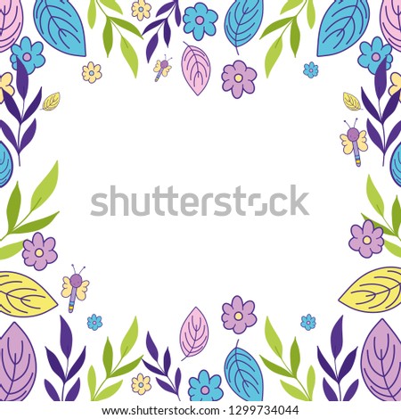 flowers and leafs pattern