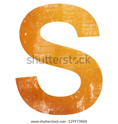 Grunge letter isolated on white
