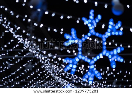 Abstrast Blurred background in the christmas night
