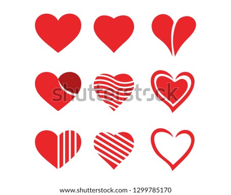 Love red heart icon vector