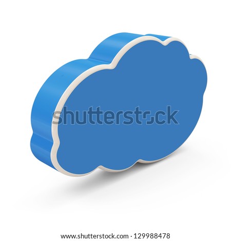 Cloud Computing Symbol isolated on white background
