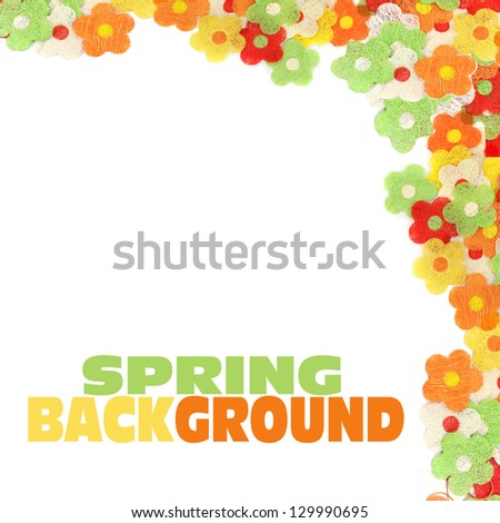 flowers background isolated on white