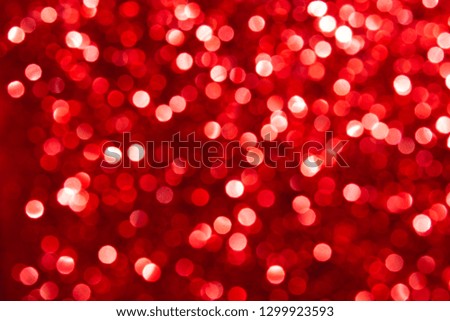 Bokeh lights red texture. New year background.