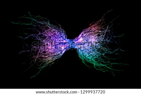 Colorful abstract on black background.