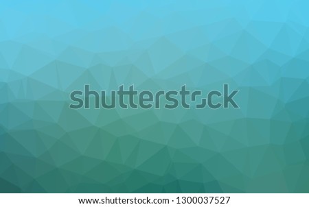 Light Blue, Green vector abstract polygonal layout. Colorful illustration in Origami style with gradient.  Textured pattern for background.