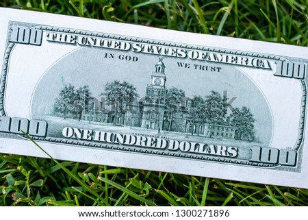 American dollars close-up