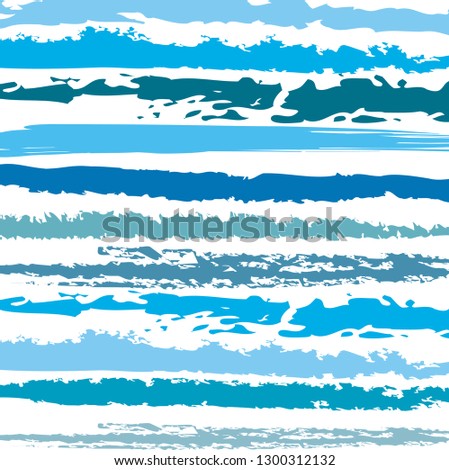 abstract colorful blue tones paint brush and strokes horizontal lines pattern background 