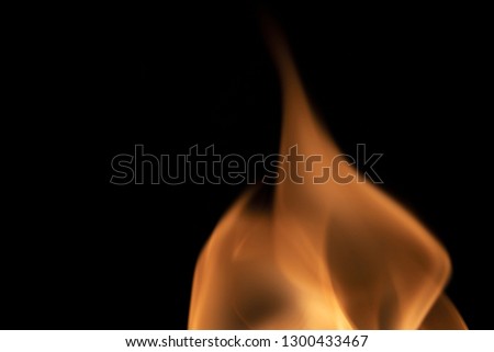 Realistic Fire flames on a black background burn, blaze, Heat, Lighting, warm, Candle, hell overlay