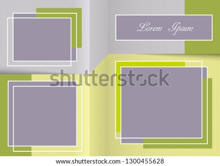 Template for photo collage or infographic in modern style. Frames for clipping masks are in the vector file. Template for a photo album