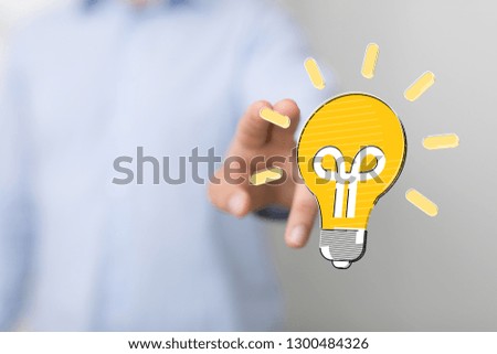 lamp idea in hand