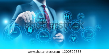 Job Search Human Resources Recruitment Career Business Internet Technology Concept.
