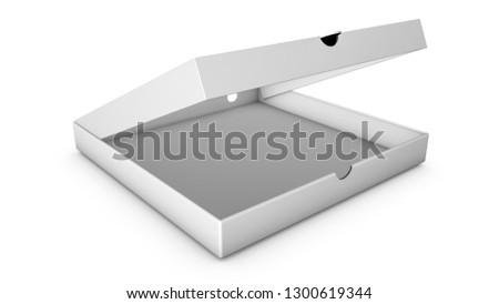 White pizza box. Template for advertising. 3d render