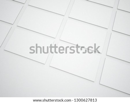 Business card mock up for presentation on white background 