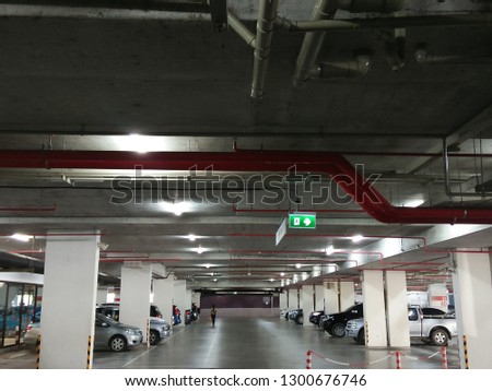 Parking lot in the mall