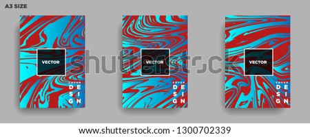 Mixture of acrylic paints. Liquid marble texture. Fluid art. Applicable for design cover, presentation, invitation, flyer, annual report, poster, desing packaging. Modern artwork - Vector
