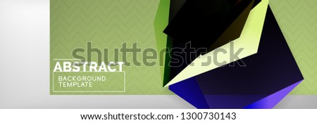 Minimalistic geometric abstract background, vector poster design