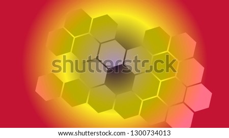 Honeycomb background,gradient hexagons pattern, vector illustration - Vector