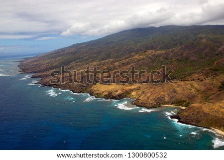 Aerial View of the  Molokai Island , Hawaii, USA