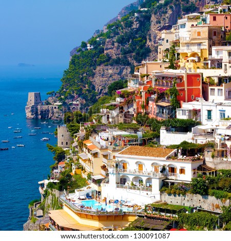 Positano, italy. Amalfi Coast Royalty-Free Stock Photo #130091087