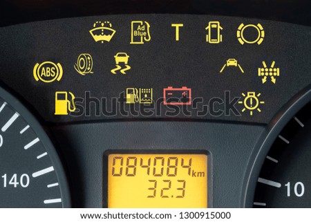 icons on auto dashboard