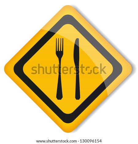 Illustration sign fork and  knife