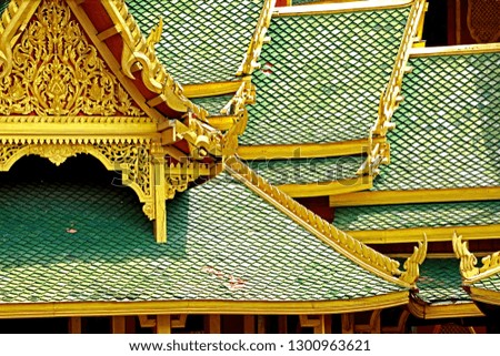 Traditional Thai style sculptured wood texture