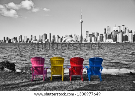 Toronto Skyline. Picture was taken on toronto island