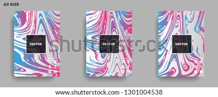 Mixture of acrylic paints. Liquid marble texture. Fluid art. Applicable for design cover, presentation, invitation, flyer, annual report, poster, desing packaging. Modern artwork - Vector