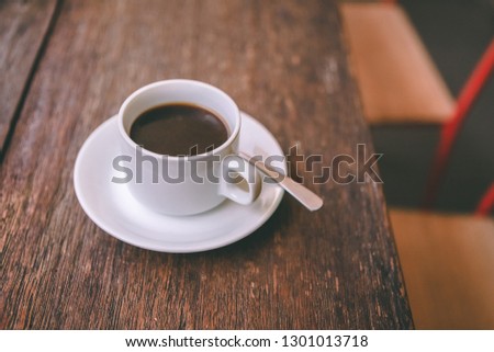 A Cup of Coffee on the Breakfast Table