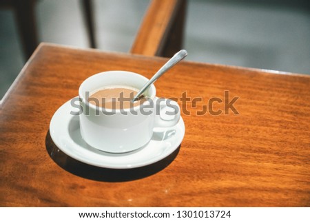 A Cup of Coffee on the Breakfast Table