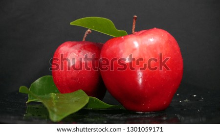 Apple and leaf for fruit photoshoot