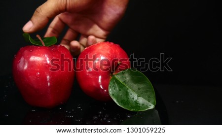 Photoshoot of fresh apple