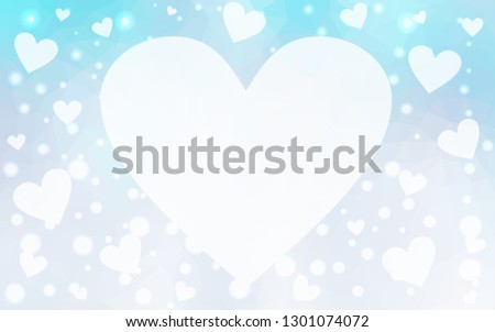 Light BLUE vector  backdrop with sweet hearts. Illustration with hearts in love concept for valentine's day. Design for your business advert of anniversary.