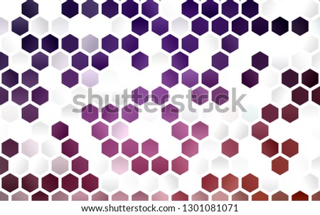 Light Purple vector pattern with colorful hexagons. Colorful hexagons on white backdrop. Pattern can for your ad, booklets.
