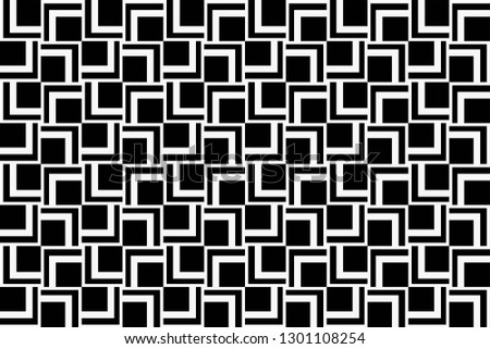 Black and white geometric seamless pattern in modern stylish. Vector luxury abstract background. Vector illustration