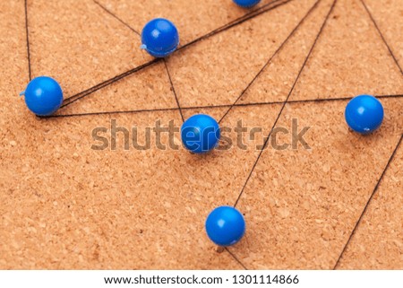 pins connected creating a network