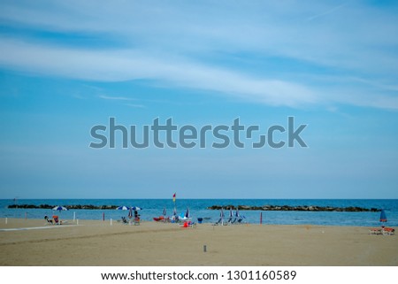 The beach from  San Benedetto del Tronto, Adriatic Sea, Ascoli Piceno, Italy