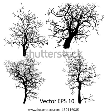 Dead Tree without Leaves Vector Illustration Sketched, EPS 10.