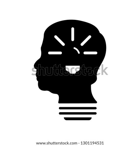Smart Human head think bulb idea logo vector