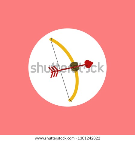 Love Bow and Arrow VECTOR Valentine's day ICON