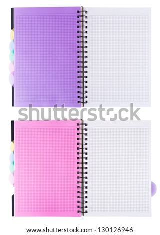Turns notebooks into the cage with a pink and purple background, isolated