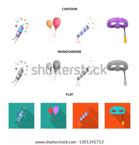 bitmap illustration of party and birthday symbol. Collection of party and celebration stock symbol for web.