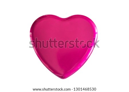 Purple heart isolated on the white background