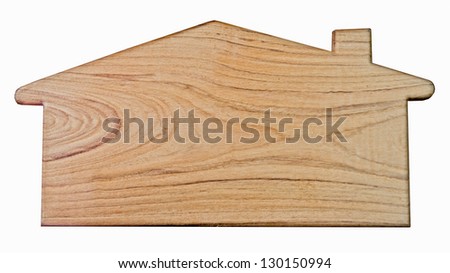 Wood signboard on white background