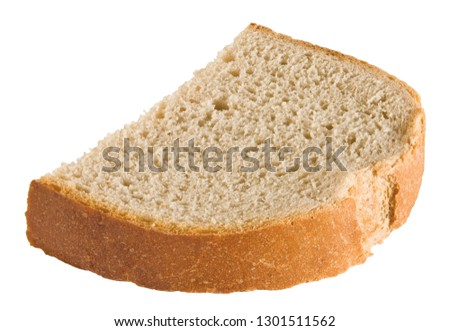 round half of bread slice